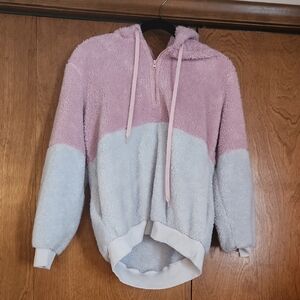 Cozy Pink and Gray Women's Hoodie